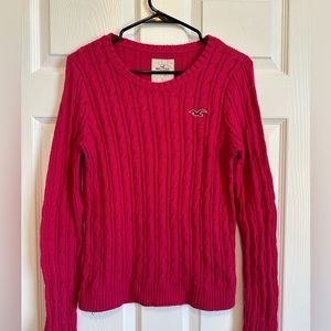 HOLLISTER - Hot Pink Scoopneck Knit Sweater (L)